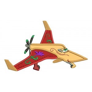 Looks Like Ishani Airplaine Applique Machine Embroidery Design Digitized Pattern